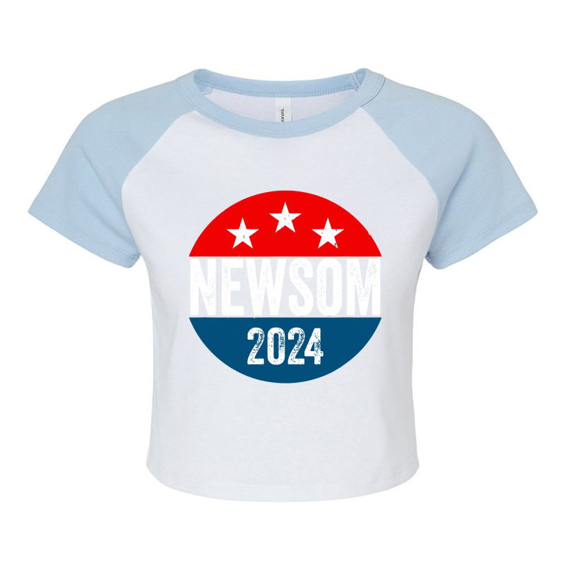 Gavin Newsom 2024 Presidential Raglan Crop Top by Palisade | Artistshot