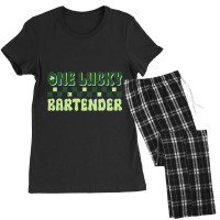 Bartender St Patricks Day Vintage One Lucky Barten Women's Pajamas Set | Artistshot