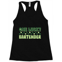 Bartender St Patricks Day Vintage One Lucky Barten Racerback Tank | Artistshot