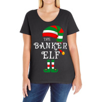 Banker Elf Family Christmas Matching Pajamas Group Ladies Curvy T-shirt | Artistshot