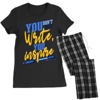 Author Writing Quote Book Author Novelist Women's Pajamas Set | Artistshot