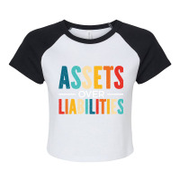 Assets Over Liabilities Tax Season Accounting Acco Raglan Crop Top | Artistshot