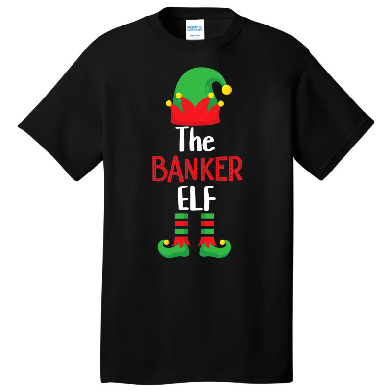 Banker Elf Matching Family Group Christmas Party P Basic T-shirt by AbubakrCantor | Artistshot