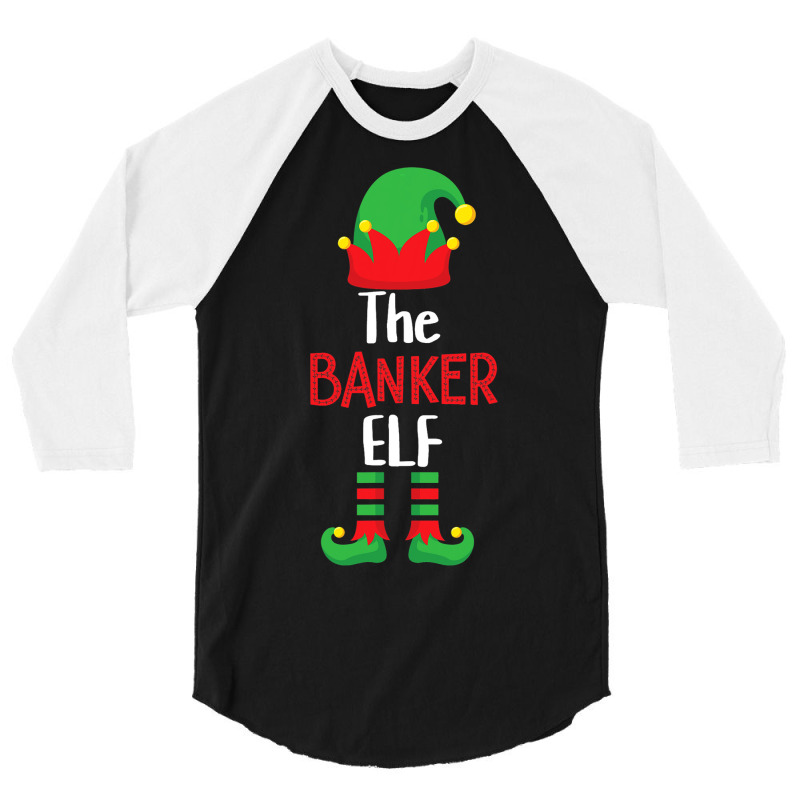 Banker Elf Matching Family Group Christmas Party P 3/4 Sleeve Shirt by AbubakrCantor | Artistshot