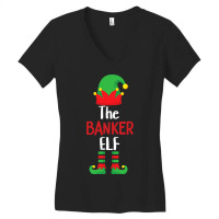 Banker Elf Matching Family Group Christmas Party P Women's V-neck T-shirt | Artistshot