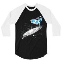 Astronaut Pouring The Milk Sky Light Milky Way 3/4 Sleeve Shirt | Artistshot