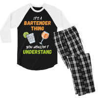 Bartender Thing Cocktail Drinks Mixologist Intoxic Men's 3/4 Sleeve Pajama Set | Artistshot