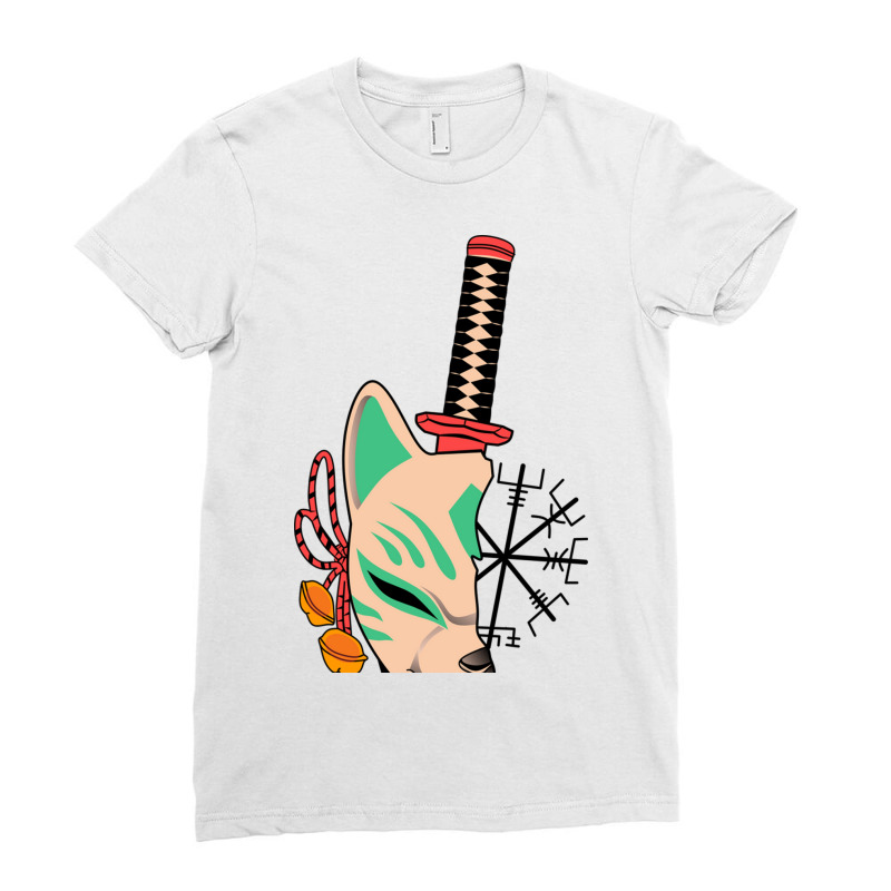 Cat Katana Ladies Fitted T-Shirt by headjoseph | Artistshot