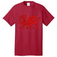 Welsh Red Dragon, Welsh Prides, From Flag Of Wales   Dragon Basic T-shirt | Artistshot