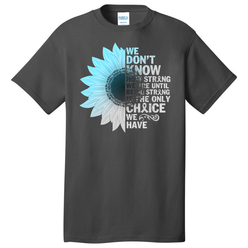 Diabetes Diabetic T21 Grey Blue Sunflower Being Strong Warrior 88 Diab Basic T-shirt | Artistshot