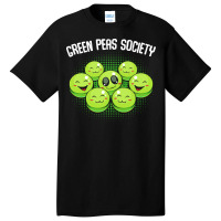 Vegetables T  Shirt Peas   Green Peas Society   Cute Kawaii Vegan Pun Basic T-shirt | Artistshot