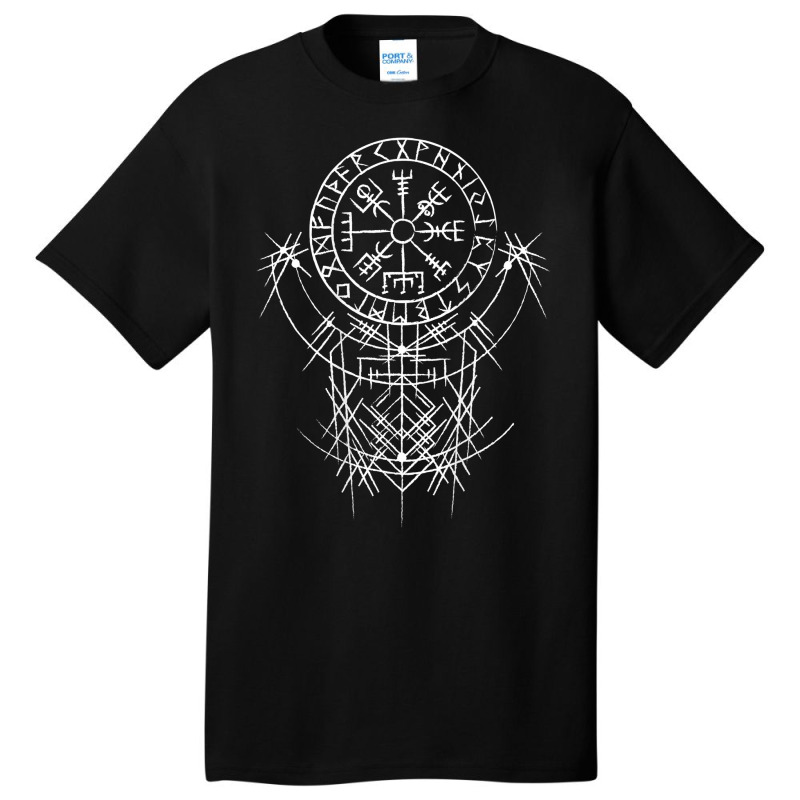 Vegvísir Viking Compass (on Back)   Vegvisir Vikings T Shirt Basic T-shirt by ayedencoplon | Artistshot