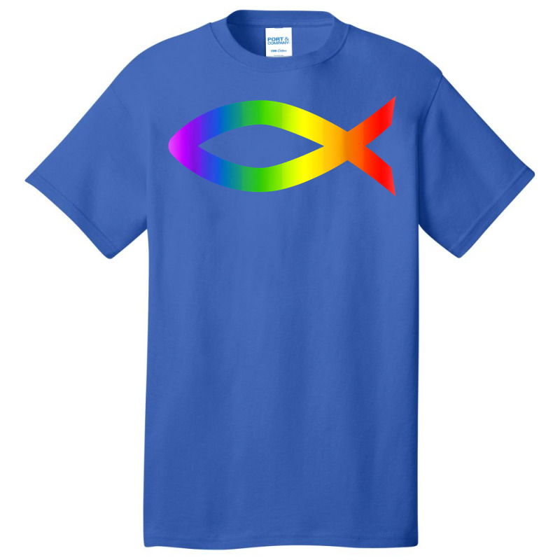 Ichthys Rainbow Christian Fish Symbol Homosexuality T Shirt Basic T-shirt | Artistshot