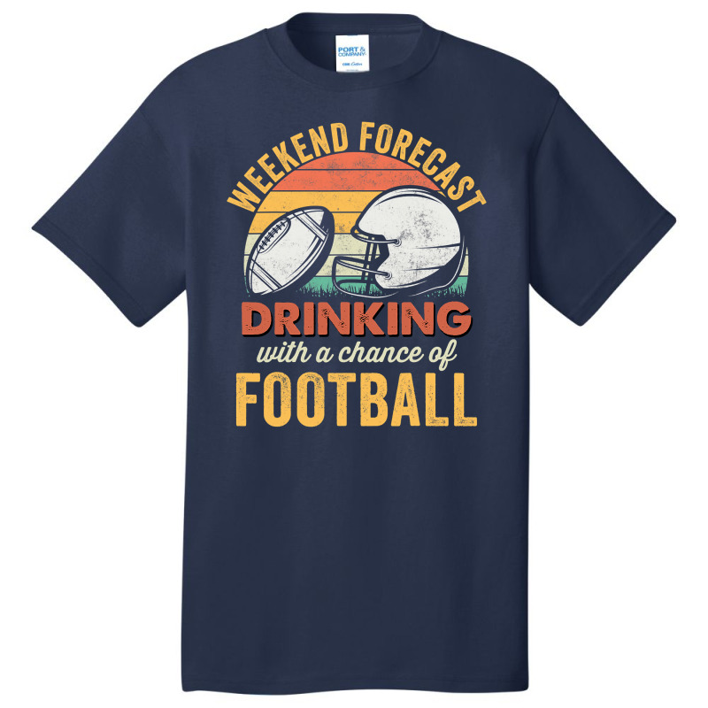 Football Funny Football Drinking Humor Retro Gameday Friday Nights 126 Basic T-shirt by offensejuggler | Artistshot