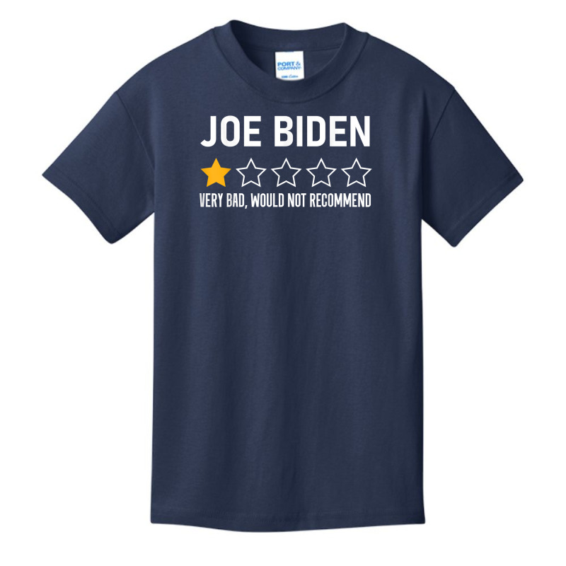 Funny Joe Biden 1 Star Review Very Bad Would Not Recommend T Shirt Basic Youth T-shirt | Artistshot