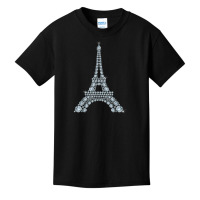 Eiffel Tower With Diamonds The Parisian French Love Sign T Shirt Basic Youth T-shirt | Artistshot