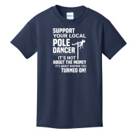 Support Your Pole Dancer Lineman Electrician Utility Basic Youth T-shirt | Artistshot