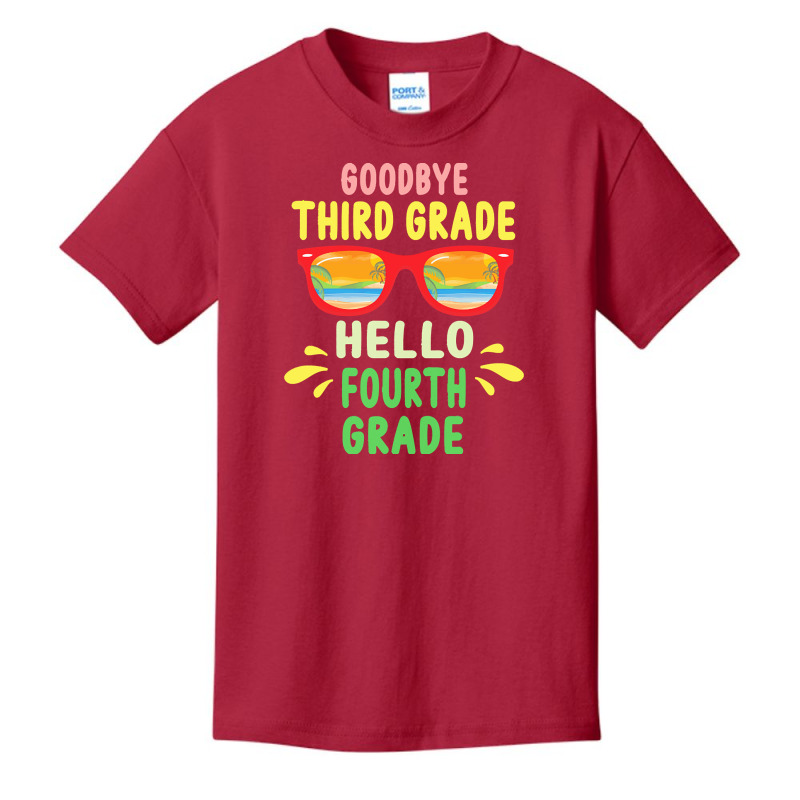 Goodbye Third Grade Hello Fourth Grade T  Shirt Goodbye Third Grade He Basic Youth T-shirt | Artistshot