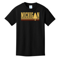 Michigan Vintage Tree State Pride Camping Hiking Michigan Pullover Hoo Basic Youth T-shirt | Artistshot