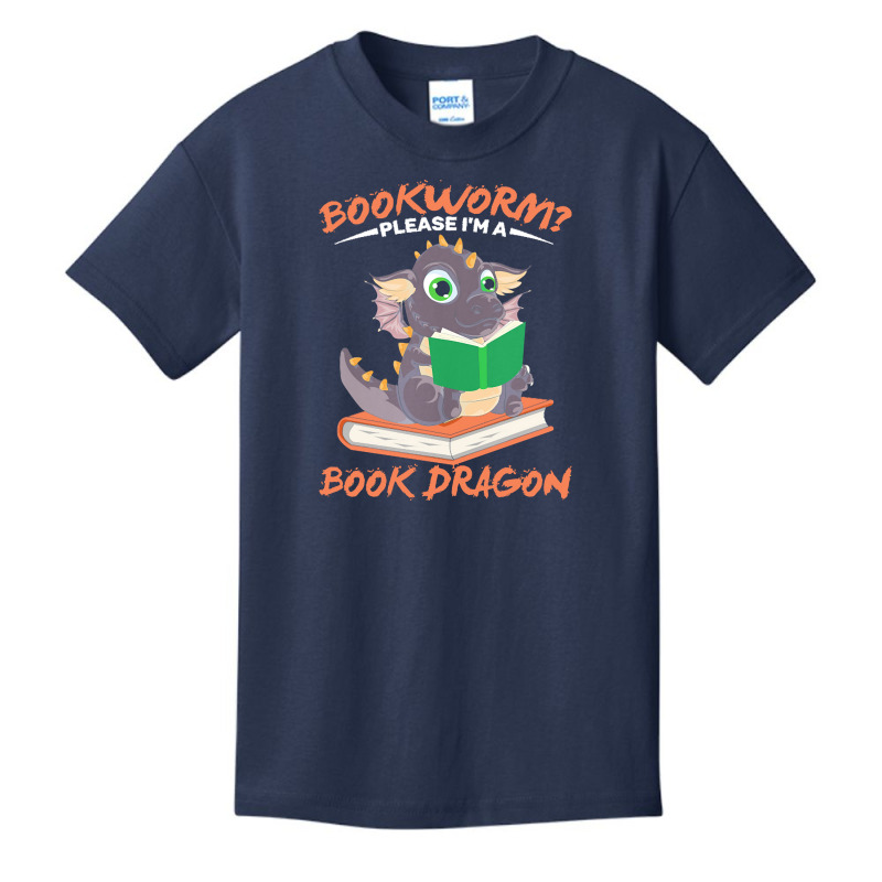 Book Dragon T  Shirt Librarian Reader Funny Bookworm Magical Animal Bo Basic Youth T-shirt by darrengorczany780 | Artistshot