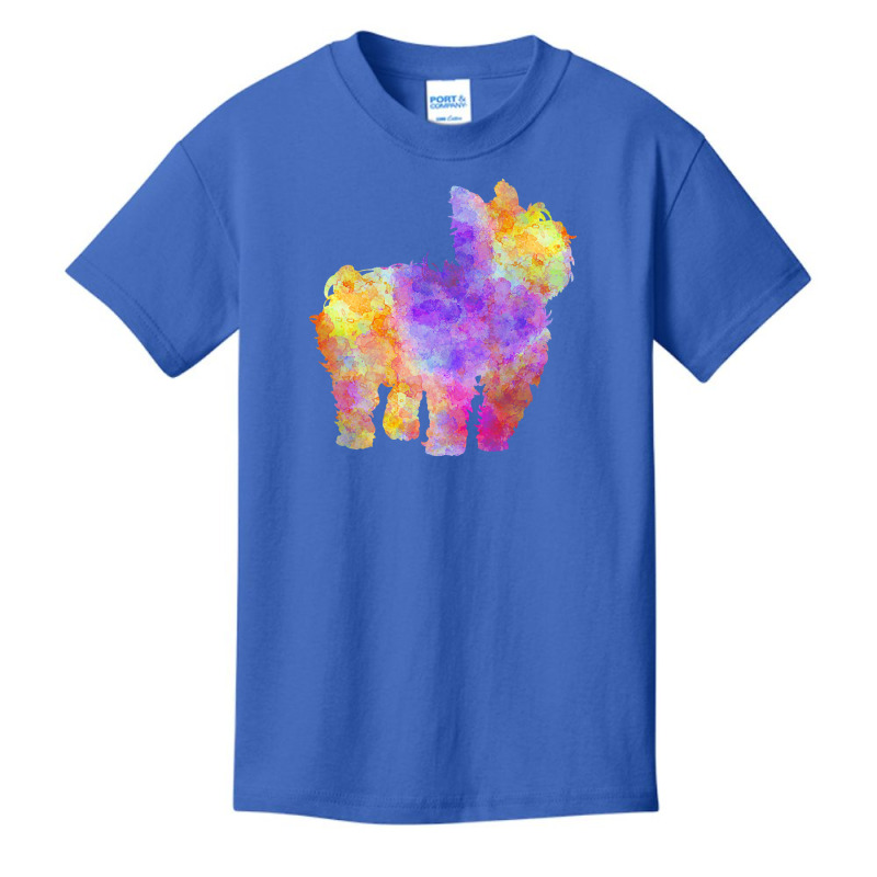 Dogs Lovers T  Shirt Yorkshire Terrier In Watercolor T  Shirt Basic Youth T-shirt by swallowfirework | Artistshot