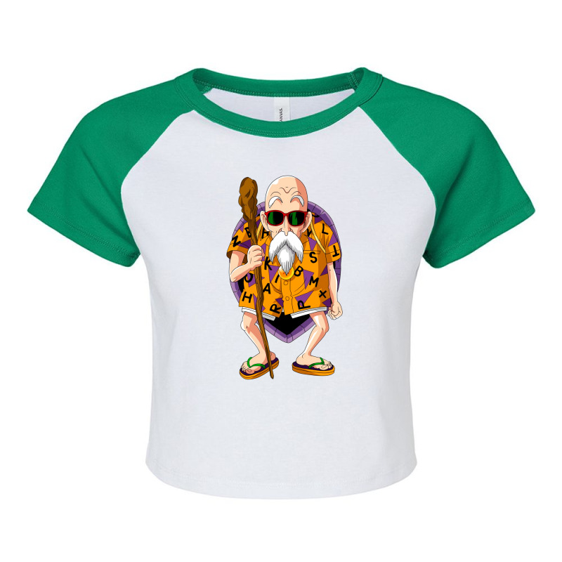 Tortoise Genie Raglan Crop Top | Artistshot