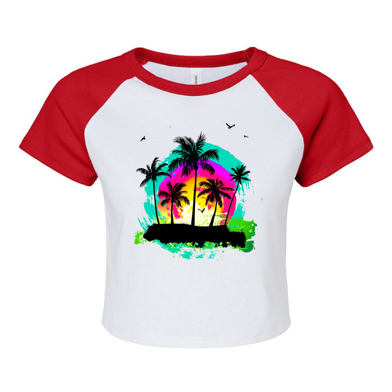 The Island Raglan Crop Top | Artistshot