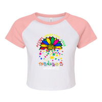 Autism Awareness Accept Understand Love Autism Raglan Crop Top | Artistshot