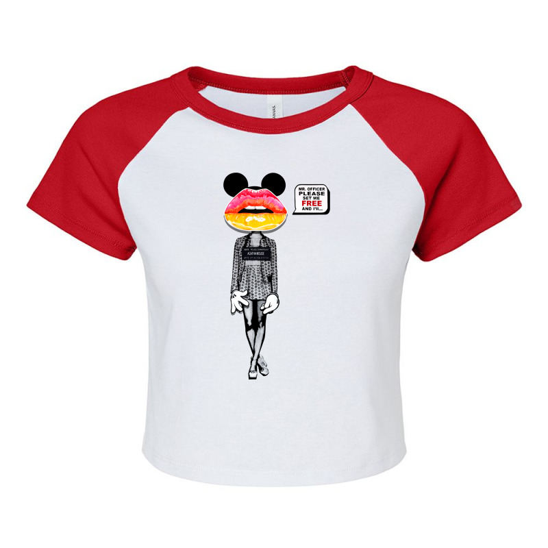 Agatha Mouse Set Me Free Raglan Crop Top by AnncCurr | Artistshot