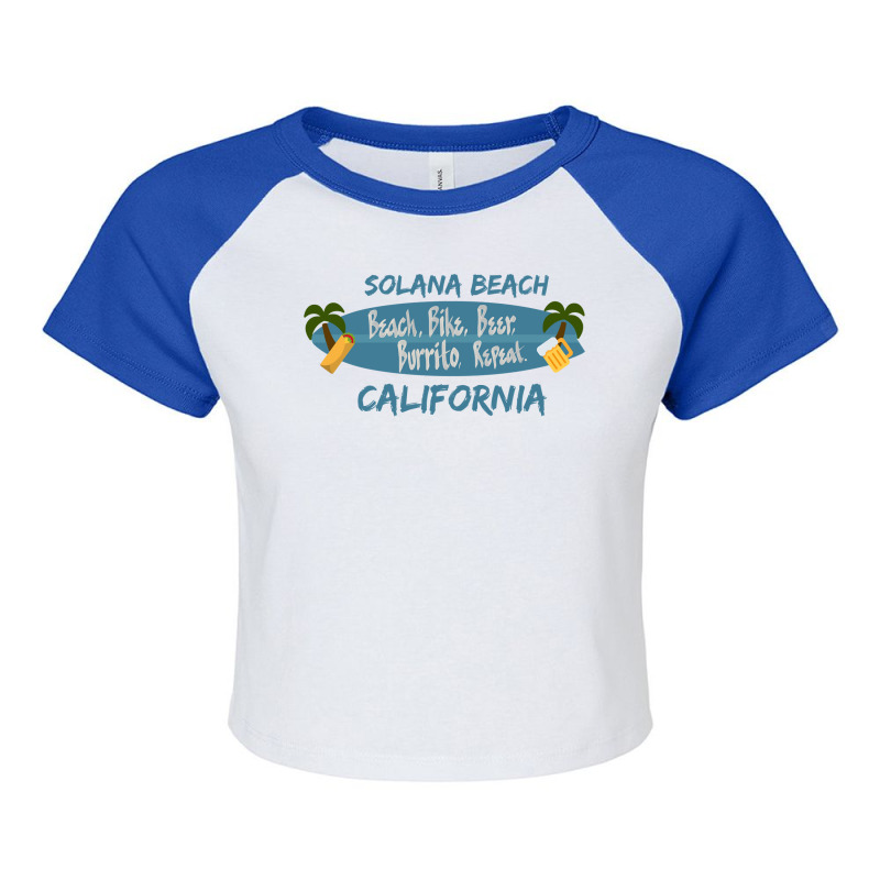 Solana Beach Hoodie San Diego California Men Women Surf Raglan Crop Top by michealamifflin | Artistshot