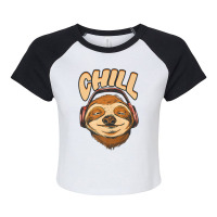 Sloth Chill Earphones Sloth Slow Animal Sloth Raglan Crop Top | Artistshot