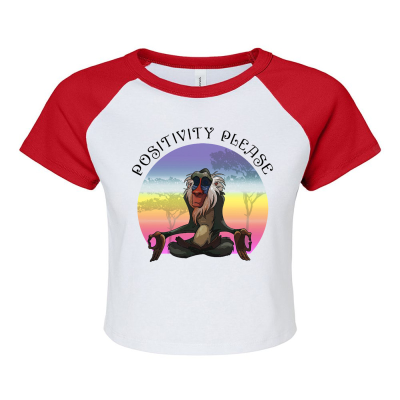 Positivity Please For Light Raglan Crop Top by nbobatiga | Artistshot