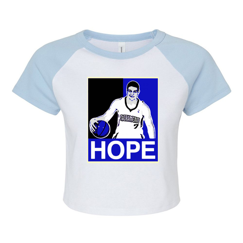 Jimmer Fredette Sacramento Basketball Hope Raglan Crop Top by blakblakan13 | Artistshot