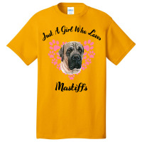 Just A Girl Who Loves Mastiffs Dogs Cute Puppy 3 Basic T-shirt | Artistshot