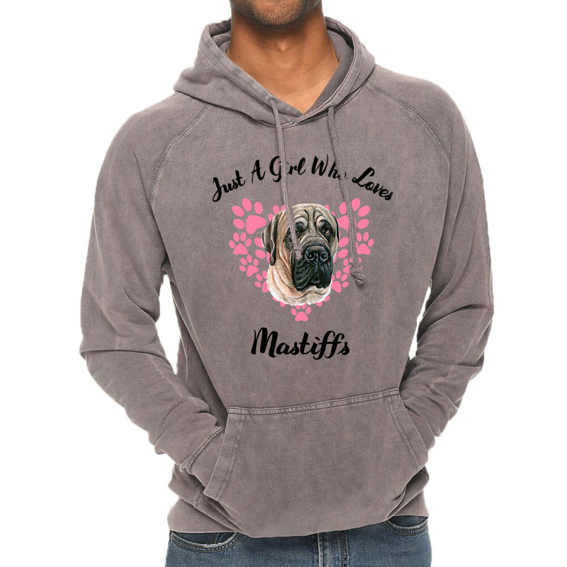 Just A Girl Who Loves Mastiffs Dogs Cute Puppy 3 Vintage Hoodie | Artistshot