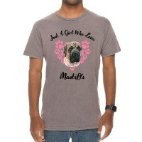 Just A Girl Who Loves Mastiffs Dogs Cute Puppy 3 Vintage T-shirt | Artistshot