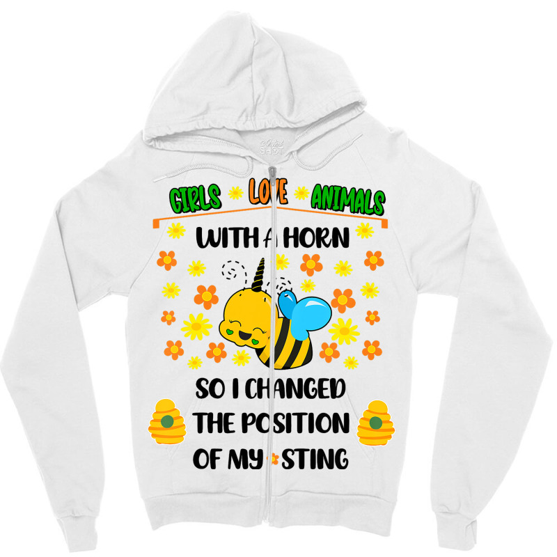 Kids Funny Bees Idea For Girls Beekeeping Beekeepe Zipper Hoodie | Artistshot