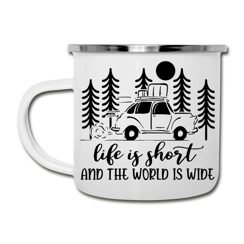 Life Is Short And The World Is Wide Vintage Campin Camper Cup | Artistshot