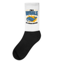 Im A Whale In A Human Costume Sea Life Marine Biol Socks | Artistshot