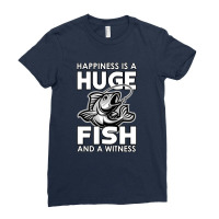 Huge Fish - Angler Line Ladies Fitted T-shirt | Artistshot