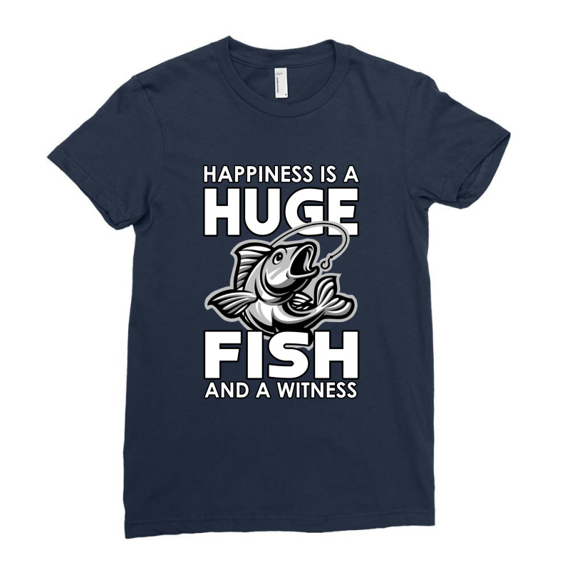 Huge Fish - Angler Line Ladies Fitted T-Shirt by angitouch | Artistshot