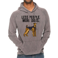 Less People More Dogs Airedale Terrier Funny Intro Vintage Hoodie | Artistshot