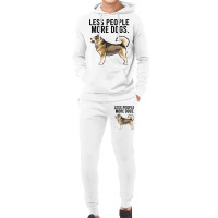 Less People More Dogs Alaskan Malamute Funny Intro Hoodie & Jogger Set | Artistshot