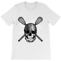 Lacrosse Skull Lazy Halloween Costume Skeleton Cro T-shirt | Artistshot