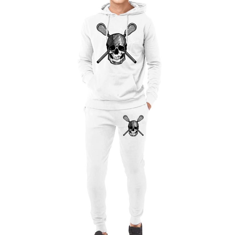 Lacrosse Skull Lazy Halloween Costume Skeleton Cro Hoodie & Jogger Set | Artistshot