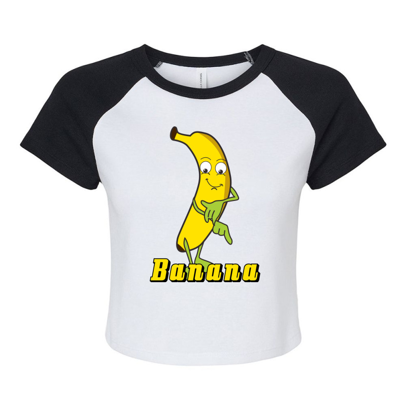 Banana 7 Raglan Crop Top by pottshazel34 | Artistshot