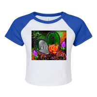 Halloween Heart Mouse Pad Raglan Crop Top | Artistshot