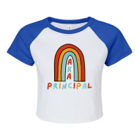 Funny Principals Cute Rainbow Aka Principal T Shirt Raglan Crop Top | Artistshot