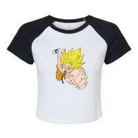 Son Goku Raglan Crop Top | Artistshot