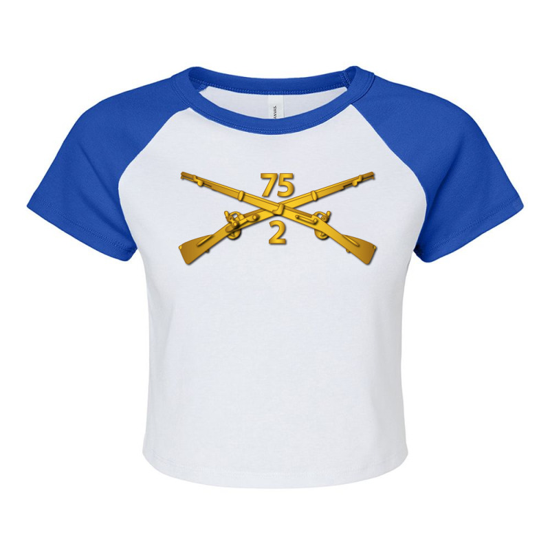 2nd Bn 75th Infantry Regiment Ranger Branch Wo Txt Raglan Crop Top by moonlight2270 | Artistshot